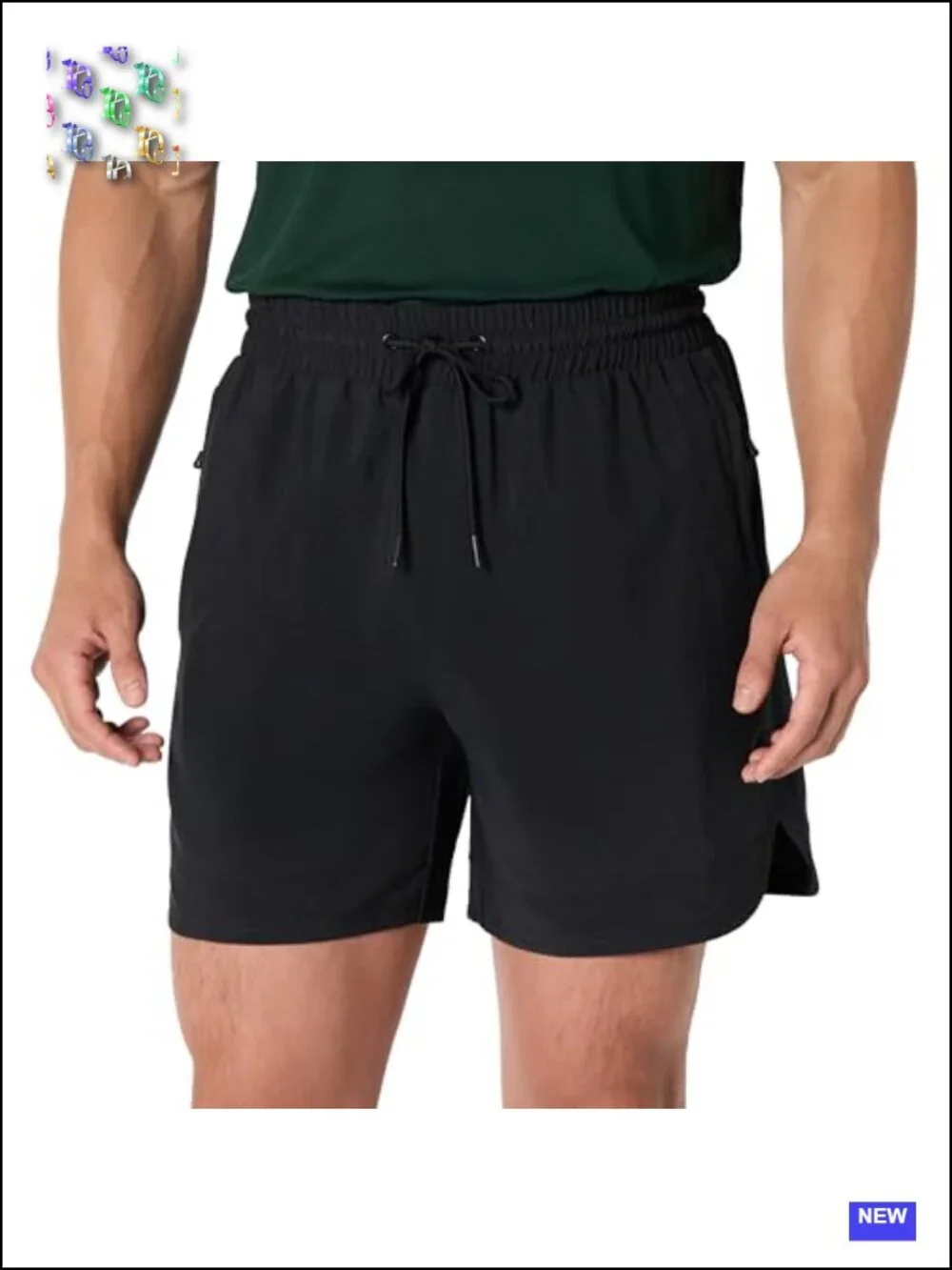 Men's Athletic Performance Stretch Woven Gym Shorts 6